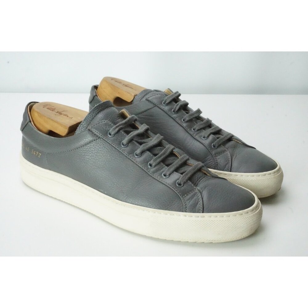 Common Projects Original Achilles Low Leather Gray White Sneakers 2045 40 5472